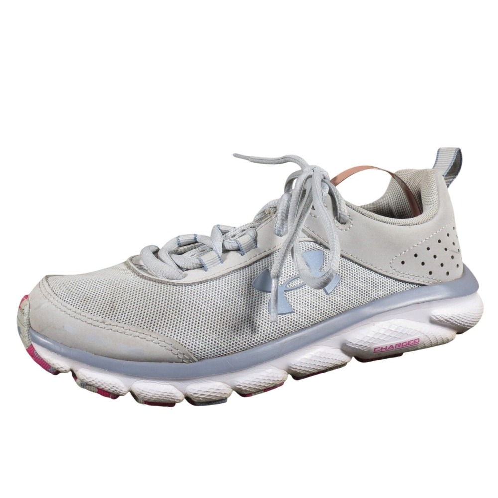 Under Armour Charged Assert‎ 8 Women's 6 Gray White Marble Running Lightweight